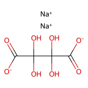 Butanedioic acid, 2,2,3,3-tetrahydroxy-, sodium salt (1:2) structure