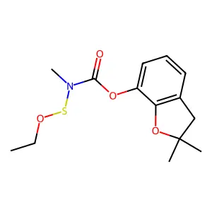 2,2-Dimethyl-2,3-dihydro-1-benzofuran-7-yl (ethoxysulfanyl)methylcarbamate structure