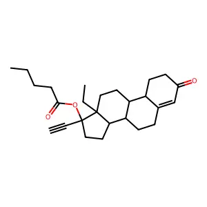 18,19-Dinorpregn-4-en-20-yn-3-one, 13-ethyl-17-((1-oxopentyl)oxy)-, (17alpha)- structure