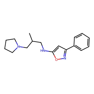 5-Isoxazolamine, N-(2-methyl-3-(1-pyrrolidinyl)propyl)-3-phenyl- structure