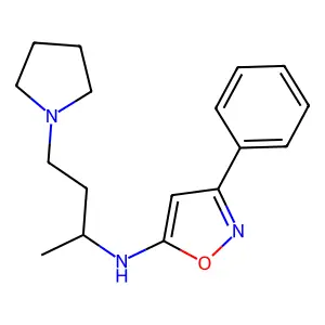 5-Isoxazolamine, N-(1-methyl-3-(1-pyrrolidinyl)propyl)-3-phenyl- structure