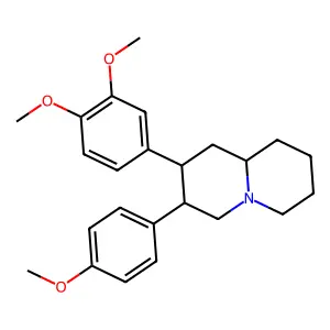 2H-Quinolizine, 2-(3,4-dimethoxyphenyl)octahydro-3-(4-methoxyphenyl)-, (2S,3S,9aR)- structure