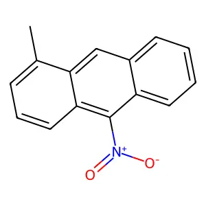 Anthracene, 1-methyl-10-nitro- structure