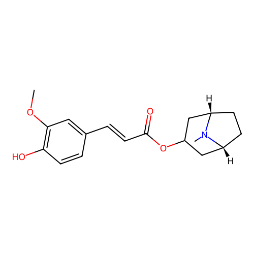 Tropan-3alpha-yl ferulate structure