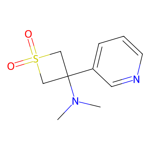 N,N-dimethyl-3-(3-pyridinyl)-3-thietanamine 1,1-dioxide dihydrochloride structure