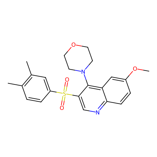 4-[3-(3,4-Dimethylphenyl)sulfonyl-6-methoxyquinolin-4-yl]morpholine structure