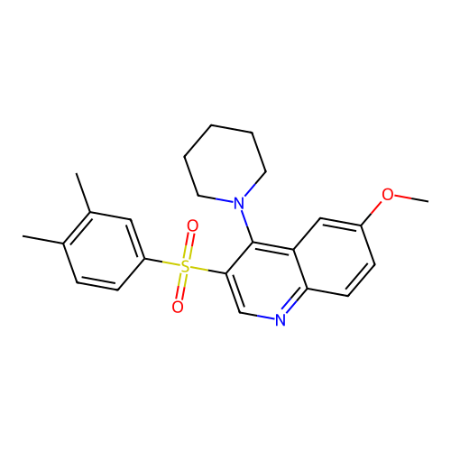 3-(3,4-Dimethylphenyl)sulfonyl-6-methoxy-4-piperidin-1-ylquinoline structure