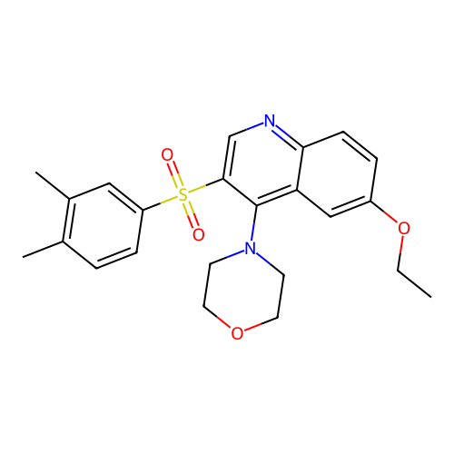 4-[3-(3,4-Dimethylphenyl)sulfonyl-6-ethoxyquinolin-4-yl]morpholine structure