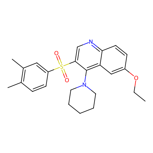 3-(3,4-Dimethylphenyl)sulfonyl-6-ethoxy-4-piperidin-1-ylquinoline structure