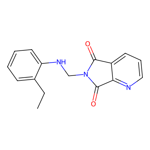 6-(((2-ethylphenyl)amino)methyl)-5H-pyrrolo[3,4-b]pyridine-5,7(6H)-dione structure