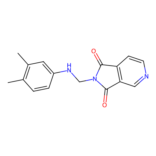 2-(((3,4-dimethylphenyl)amino)methyl)-1H-pyrrolo[3,4-c]pyridine-1,3(2H)-dione structure