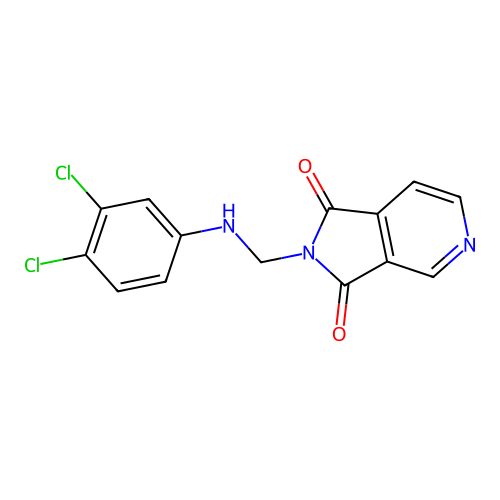 2-[(3,4-Dichloroanilino)methyl]pyrrolo[3,4-c]pyridine-1,3-dione structure