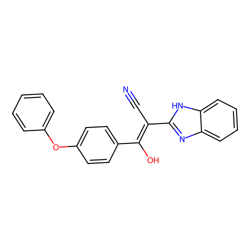 2-(1H-benzimidazol-2-yl)-3-hydroxy-3-(4-phenoxyphenyl)prop-2-enenitrile structure