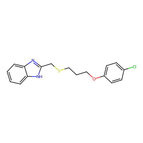 2-[3-(4-chlorophenoxy)propylsulfanylmethyl]-1H-benzimidazole structure