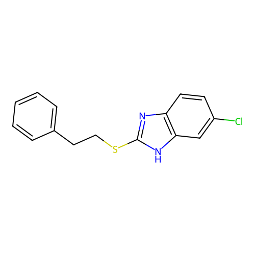5-chloro-2-(phenethylthio)-1H-benzo[d]imidazole structure