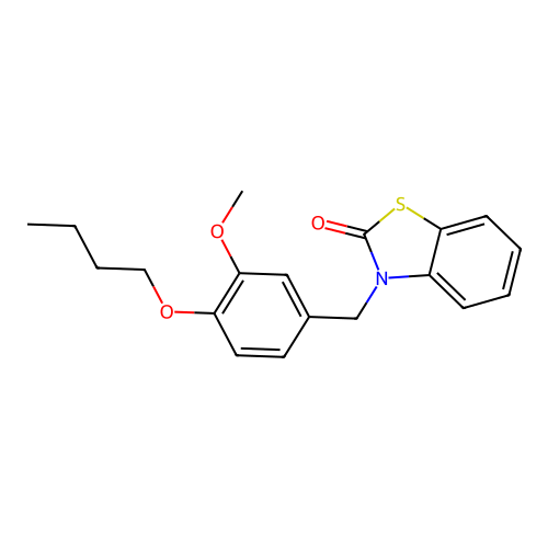 3-(4-butoxy-3-methoxybenzyl)benzo[d]thiazol-2(3H)-one structure