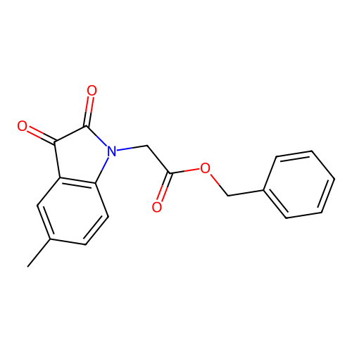 Benzyl 2-(5-methyl-2,3-dioxoindol-1-yl)acetate structure
