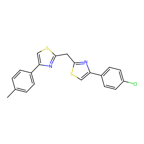 2-{[4-(4-Chlorophenyl)-1,3-thiazol-2-yl]methyl}-4-(4-methylphenyl)-1,3-thiazole structure