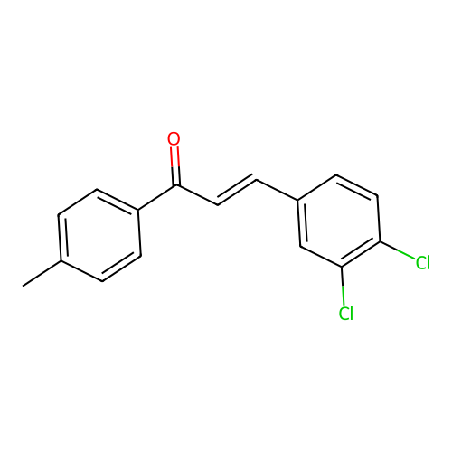 3,4-Dichloro-4'-methylchalcone structure