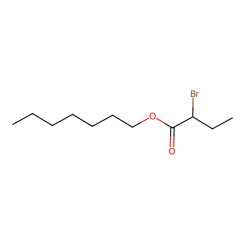Heptyl 2-bromobutanoate structure