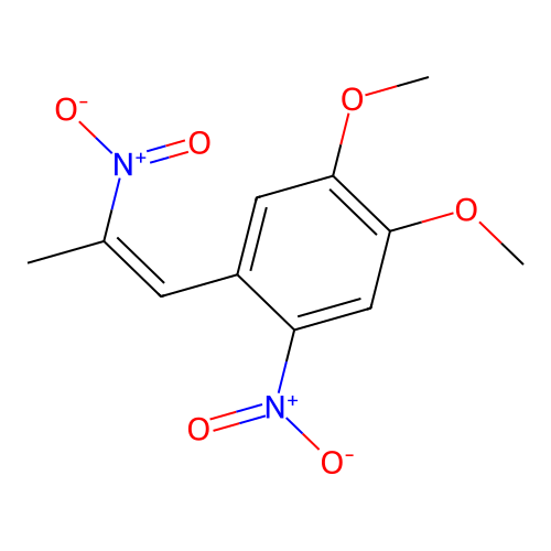 1,2-Dimethoxy-4-nitro-5-(2-nitroprop-1-enyl)benzene structure