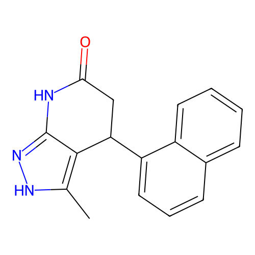 3-Methyl-4-naphthalen-1-yl-1,2,4,5-tetrahydropyrazolo[3,4-b]pyridin-6-one structure