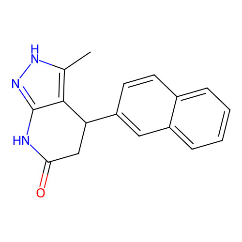 3-methyl-4-(naphthalen-2-yl)-4,5-dihydro-1H-pyrazolo[3,4-b]pyridin-6(7H)-one structure