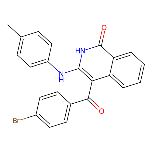 4-(4-bromobenzoyl)-3-(p-tolylamino)isoquinolin-1(2H)-one structure