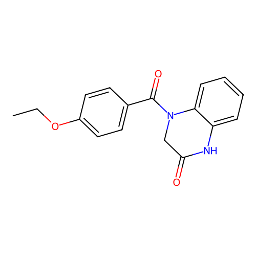 4-(4-ethoxybenzoyl)-3,4-dihydroquinoxalin-2(1H)-one structure