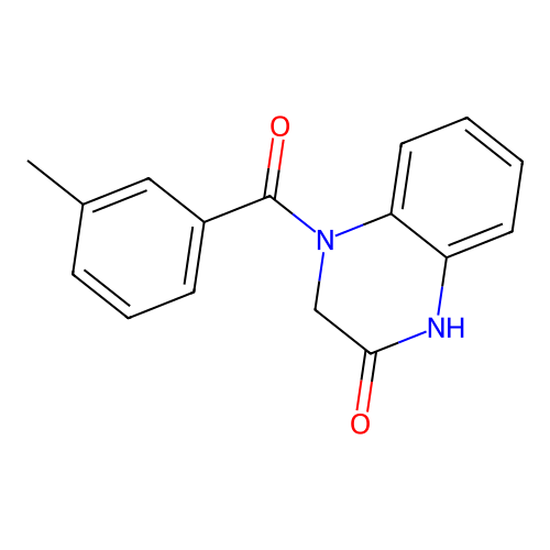4-(3-methylbenzoyl)-3,4-dihydroquinoxalin-2(1H)-one structure