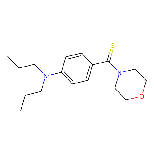 (4-(Dipropylamino)phenyl)(morpholino)methanethione structure