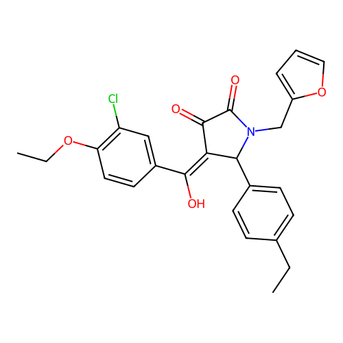 4-(3-chloro-4-ethoxybenzoyl)-5-(4-ethylphenyl)-1-[(furan-2-yl)methyl]-3-hydroxy-2,5-dihydro-1H-pyrrol-2-one structure