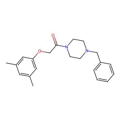 1-(4-Benzylpiperazin-1-yl)-2-(3,5-dimethylphenoxy)ethanone structure