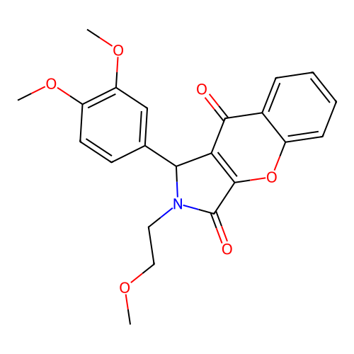1-(3,4-dimethoxyphenyl)-2-(2-methoxyethyl)-1H-chromeno[2,3-c]pyrrole-3,9-dione structure