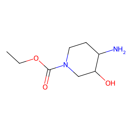 Ethyl 4-amino-3-hydroxypiperidine-1-carboxylate structure