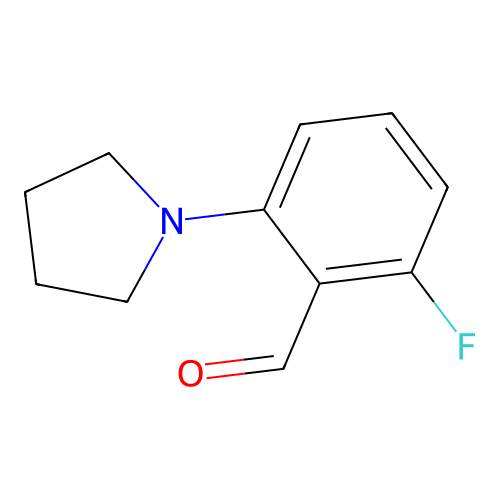 2-Fluoro-6-(pyrrolidin-1-yl)benzaldehyde structure