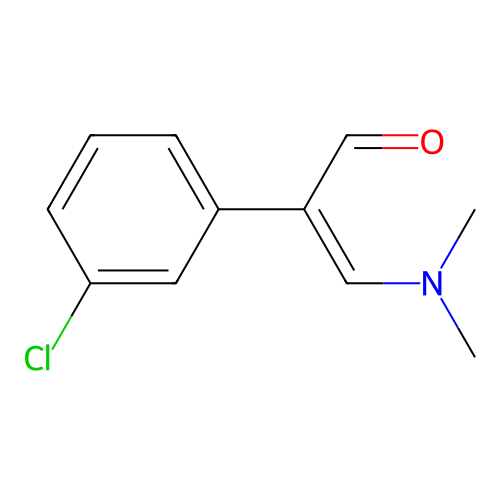 (2Z)-2-(3-chlorophenyl)-3-(dimethylamino)prop-2-enal structure