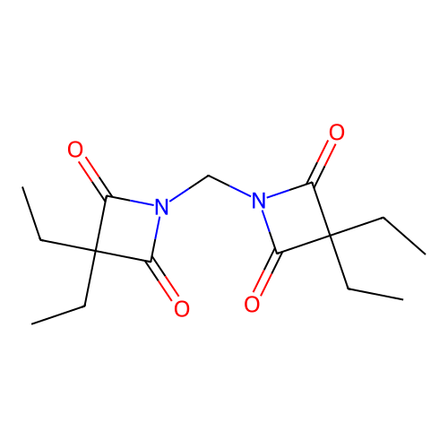 1,1'-Methylenebis(3,3-diethylazetidine-2,4-dione) structure