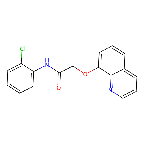 Acetamide, N-(2-chlorophenyl)-2-(8-quinolinyloxy)- structure