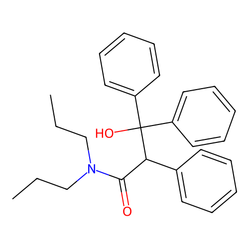 3-羟基-2,3,3-三苯基-N,N-二丙基丙酰胺 structure