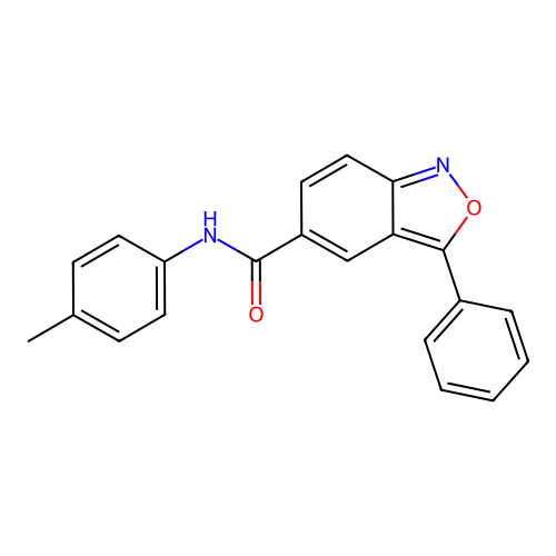 N-(4-methylphenyl)-3-phenyl-2,1-benzoxazole-5-carboxamide structure