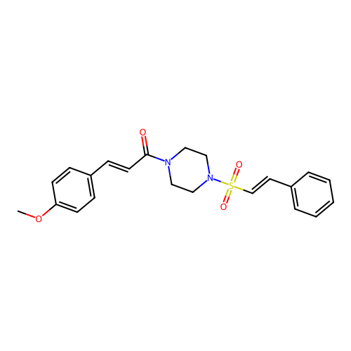 3-(4-Methoxyphenyl)-1-[4-(2-phenylethenesulfonyl)piperazin-1-yl]prop-2-en-1-one structure