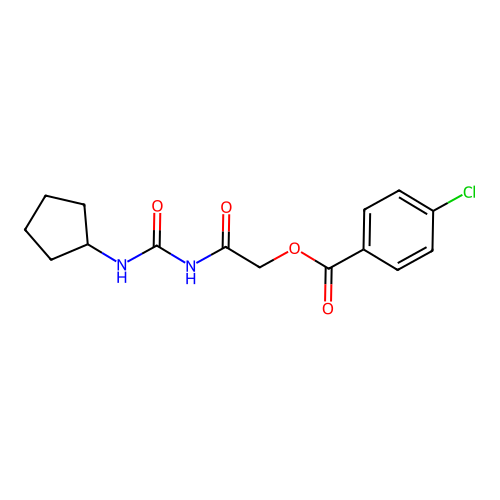 [2-(Cyclopentylcarbamoylamino)-2-oxoethyl] 4-chlorobenzoate structure