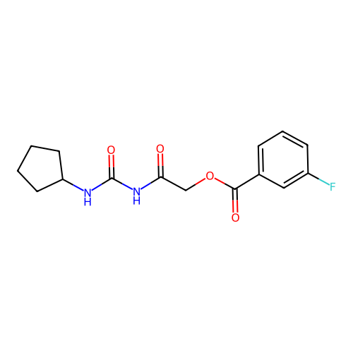 [2-(Cyclopentylcarbamoylamino)-2-oxoethyl] 3-fluorobenzoate structure