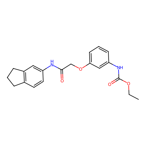 ethyl N-[3-[2-(2,3-dihydro-1H-inden-5-ylamino)-2-oxoethoxy]phenyl]carbamate structure
