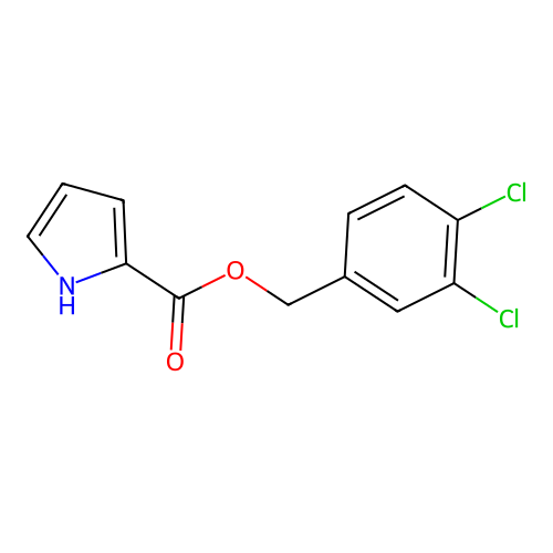 (3,4-dichlorophenyl)methyl 1H-pyrrole-2-carboxylate structure