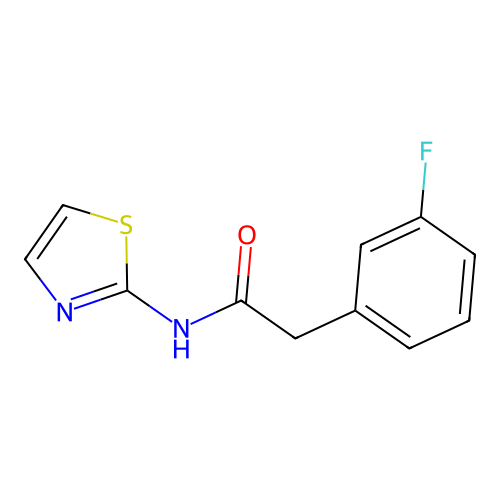 2-(3-fluorophenyl)-N-(1,3-thiazol-2-yl)acetamide structure