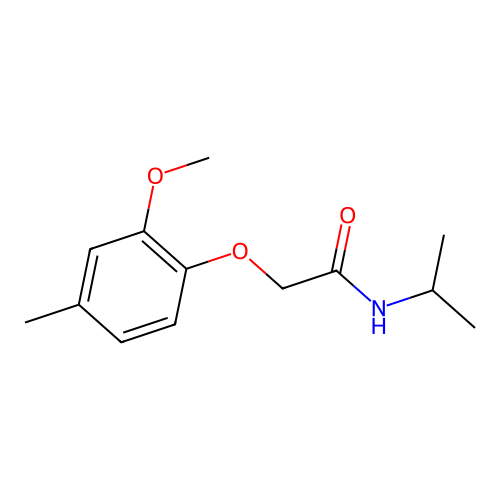 N-Isopropyl-2-(2-methoxy-4-methylphenoxy)acetamide structure