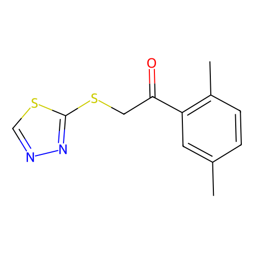 2-((1,3,4-Thiadiazol-2-yl)thio)-1-(2,5-dimethylphenyl)ethan-1-one structure