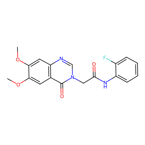 2-(6,7-dimethoxy-4-oxoquinazolin-3(4H)-yl)-N-(2-fluorophenyl)acetamide structure